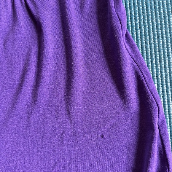 BCBG Max Azria Persian Blue Purple Ruffle Neck Knit Dress Y2k 2000s Medium - Picture 11 of 12